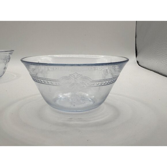 Fire-King Sapphire Blue Philbe Custard Cups – 6 oz, 4” × 2” – Set of 5 – Anchor - Picture 4 of 10